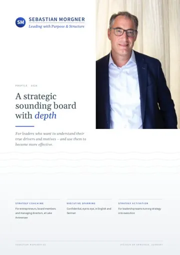 Cover page of the profile of Sebastian Morgner