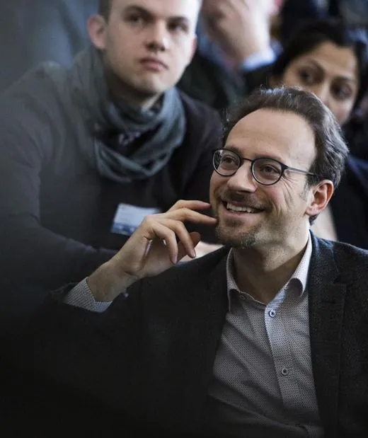 Sebastian Morgner talking with the audience